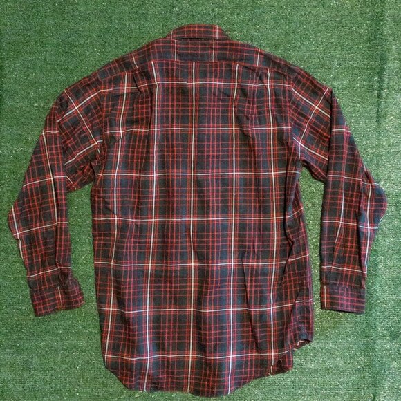 POLO BY RALPH LAUREN MARLOWE VINTAGE BUTTON UP PLAID SHIRT RED BLACK MENS SZ M - Picture 5 of 6